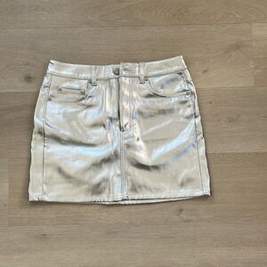 French Connection Metallic Miniskirt
